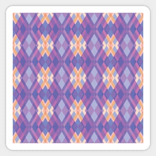 Purple and Blue Plaid Pattern Sticker